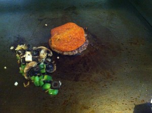 Add pepperoni to patty.