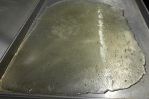 Once completely cooled, break into small pieces.  Use care since candy is very sharp. 