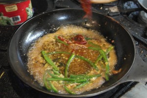Add chili paste and miso.