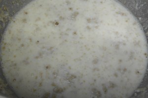 Mix warm milk, buttermilk and sugar in a stand mixer bowl.