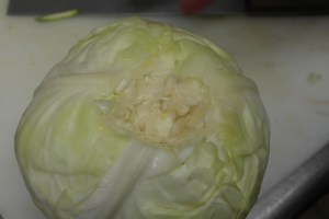Core cabbage.