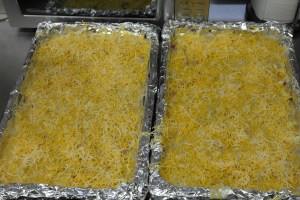 Top with shredded cheese and bake in oven for 25 minutes.