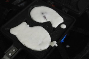 Top off with batter.