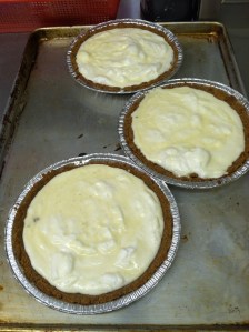 Use back of a spoon to evenly distribute the egg whites.