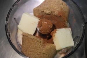 Crumble ingredients.