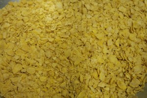 Crushed cornflakes.