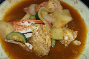 We ran out of room in our saucepan to add tofu but usually add it about 3 minutes before service.