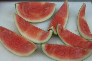 Remove from rind and set aside for watermelon preserve.