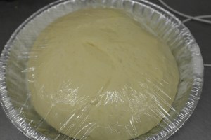 Wrap and allow to rise for another 45 minutes.