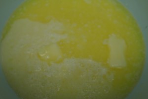 Butter, milk, pineapple juice and water.