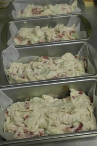 Line and grease 4 loaf pans.