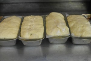 Allow dough to rise 1/2" above the pan.