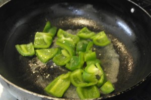 Saute and add 1 Tbsp water.  Remove from pan and set aside.