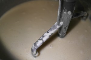 Wet ingredients and half the flour. I was so drunk I forgot the other half and was confused why it was so wet...