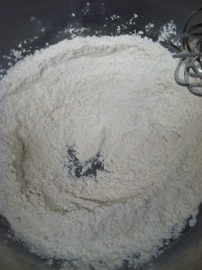 Mix dry ingredients.