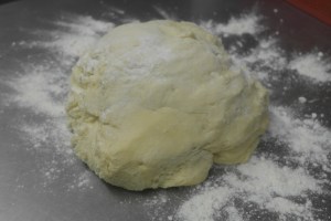 After refrigerating over night dough is more firm.