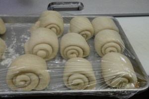 Wrap and allow proofing again in warm spot.