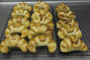 Remove immediately from sheet pan to prevent burning.  Serve.  :)