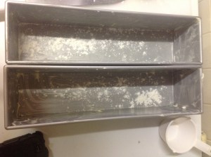 Butter and flour pullman pans.