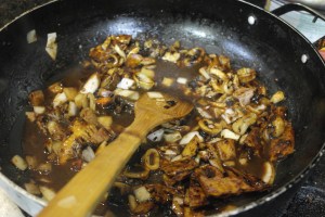 Add some water and continue to cook.