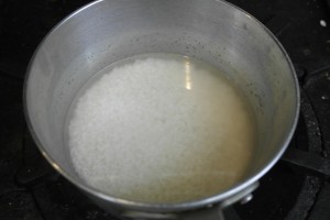 Add equal part of water from original rice quantity.