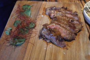 Pluma - Iberico de Bellota Pork Shoulder Loin with Honey Chili Glaze.