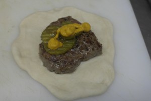 Grilled to medium added pickles and spicy mustard.