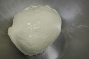 Add remaining flour and hook attachment.