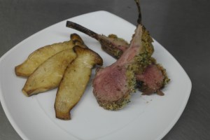 Served with mushrooms sauted in butter, sea salt and pepper.