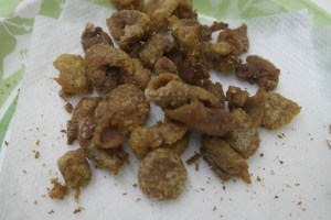 I forgot to take a picture of a full plate.  This is what was left.