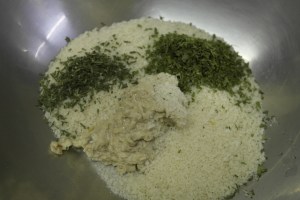 Panko, rosemary and parsley.