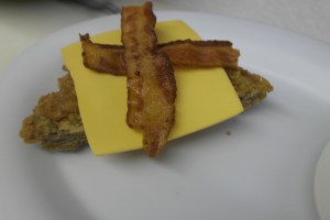 American cheese and Bacon.