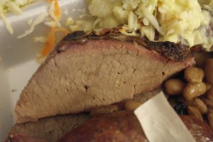 Brisket was dry and very little flavor.  Good beans and sausage was also good.  Sauce not so good.