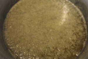 Brown with vanilla pods.