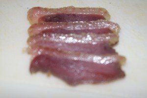 A little on the salty side. I reduced the days in the salt cure by a day.