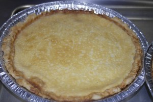 Sprinkled with raw sugar.