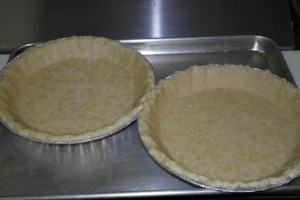 Bake pie shells.  I cheat and have our breakfast lady make them for me.