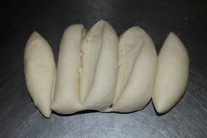 Cut to fifths and roll out to rope.  