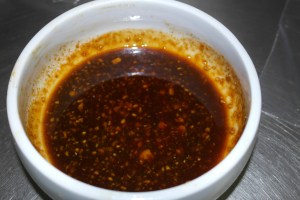 Marinade.  I think I added a little Sriracha.