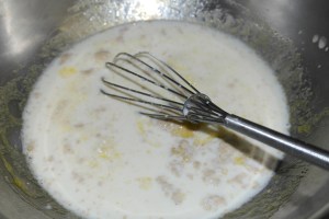 Mix with bloomed yeast.