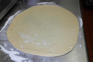 Roll out to 1/8 inch.