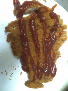 Top with Katsu sauce.  I'll get recipe from my dad.