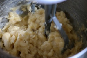 Whip bananas till fluffy.